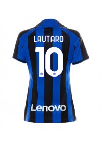 Inter Milan Lautaro Martinez #10 Voetbaltruitje Thuis tenue Dames 2022-23 Korte Mouw